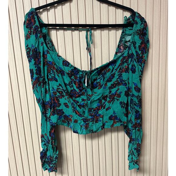 Free People Hilary Printed Top Women’s Size L - Picture 2 of 12